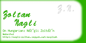 zoltan nagli business card